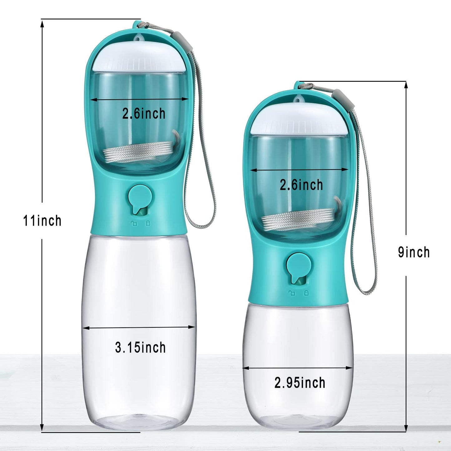 Cibaabo Dog Water Bottle with Food Container, Travel Puppy Water Bowl, Portable Pet Dispenser, Dog Gift Stuff Accessories Items, Puppy Essentials Necessities for Yorkie Cat Walking and Hiking